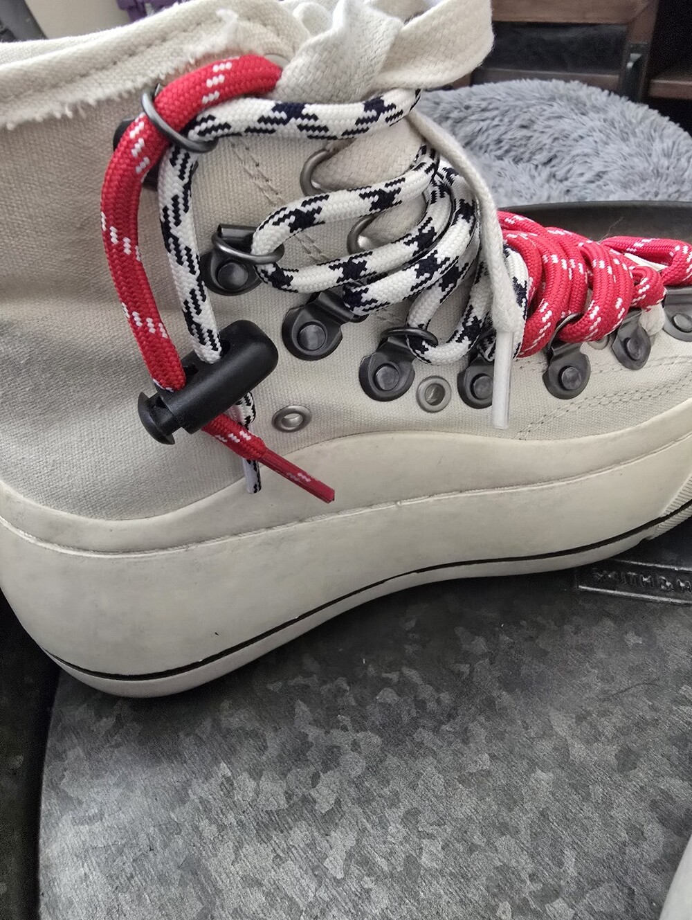 R13 Off-White Double Grommet Kurt Sneakers Size 36 - Picture 13 of 15